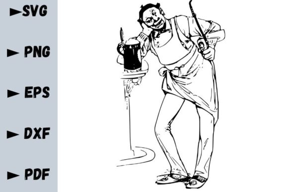 Bartender Resting, Funny SVG: A Designer's Take on Graphics for Crafts