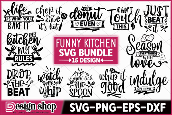Funny SVG Kitchen Bundle: Graphics for Crafts & Branding